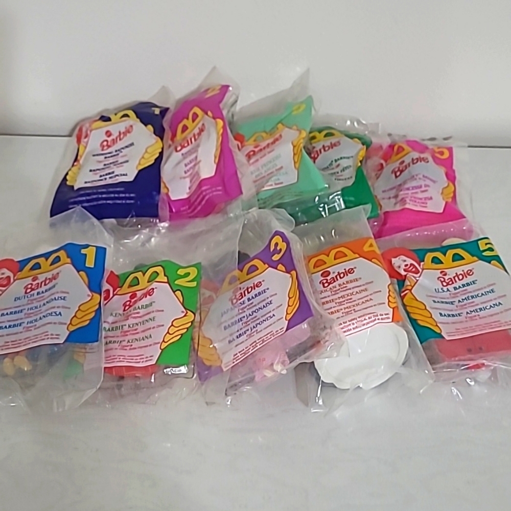 BARBIE MCDONALDS HAPPY MEAL VINTAGE FIGURENES 10 Piece Lot
